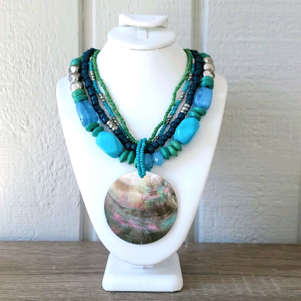 Beautiful Multi Strand Statement Necklace